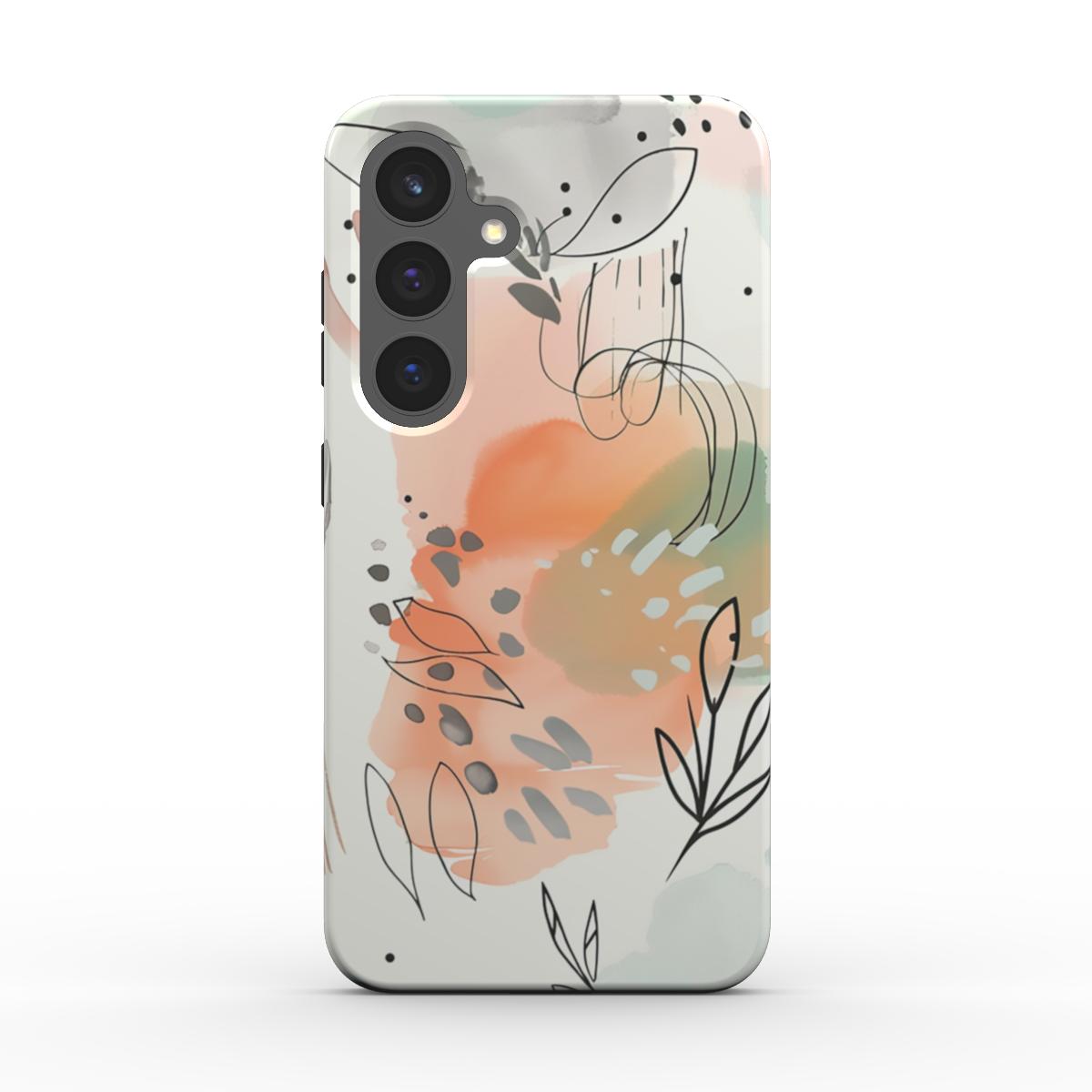 Magnetic Tough Handyhülle Floral Sketch