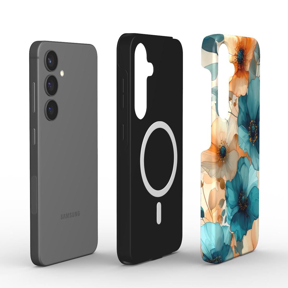 Magnetic Tough Handyhülle Azure Bloom