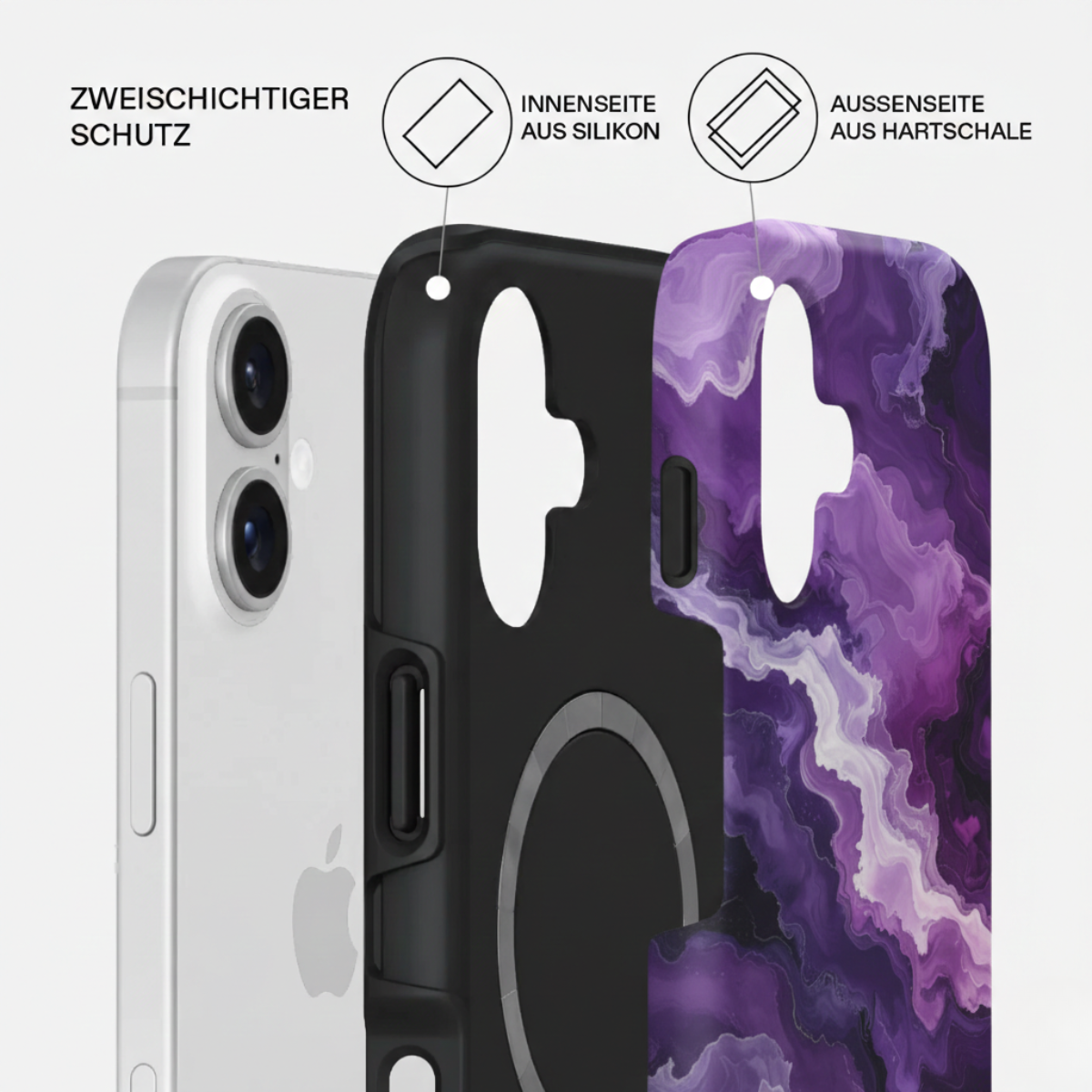 Tough Handyhülle Violet Flow (MagSafe)