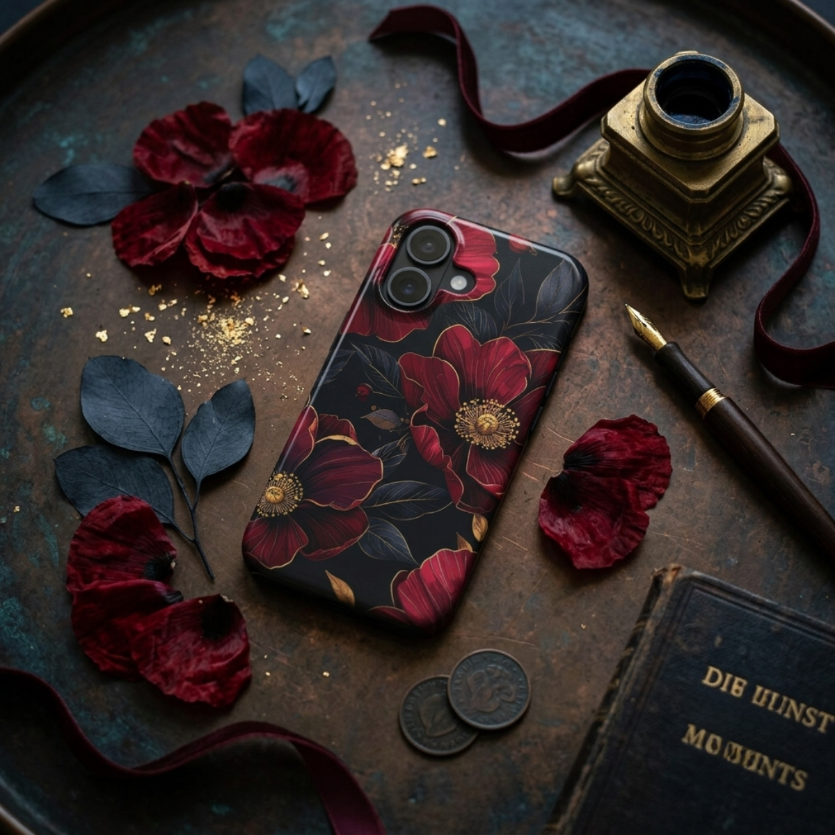 Tough Handyhülle Royal Noire Floral (MagSafe)