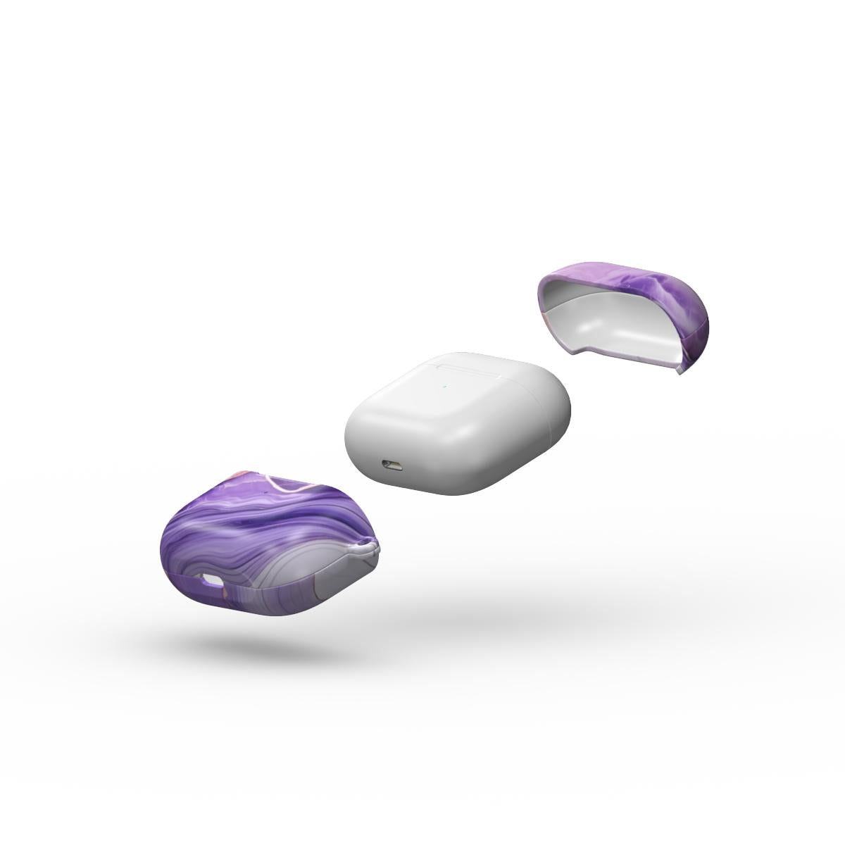 Tough Apple AirPods Hülle violet marmor