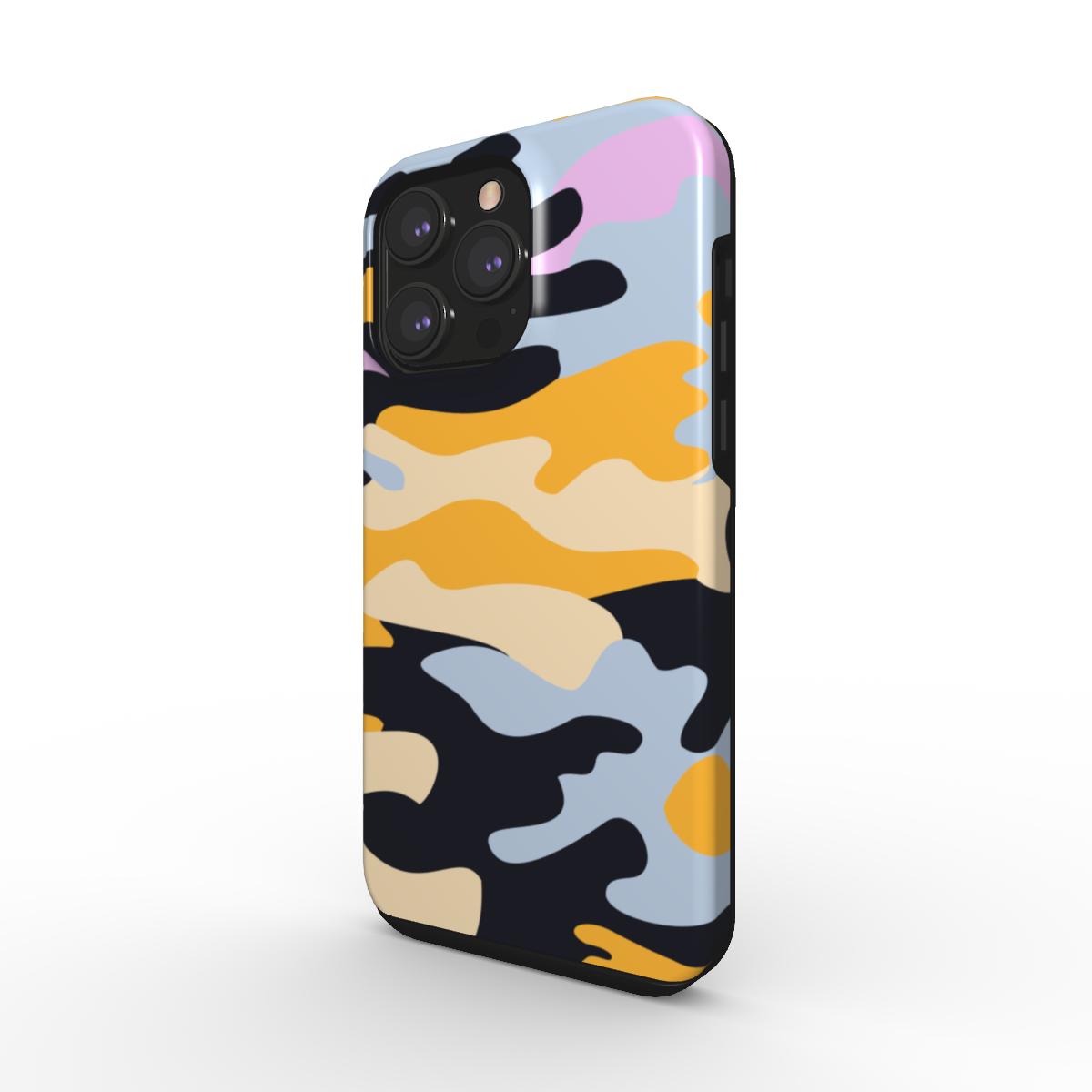 Tough Handyhülle camouflage blau gelb schwarz