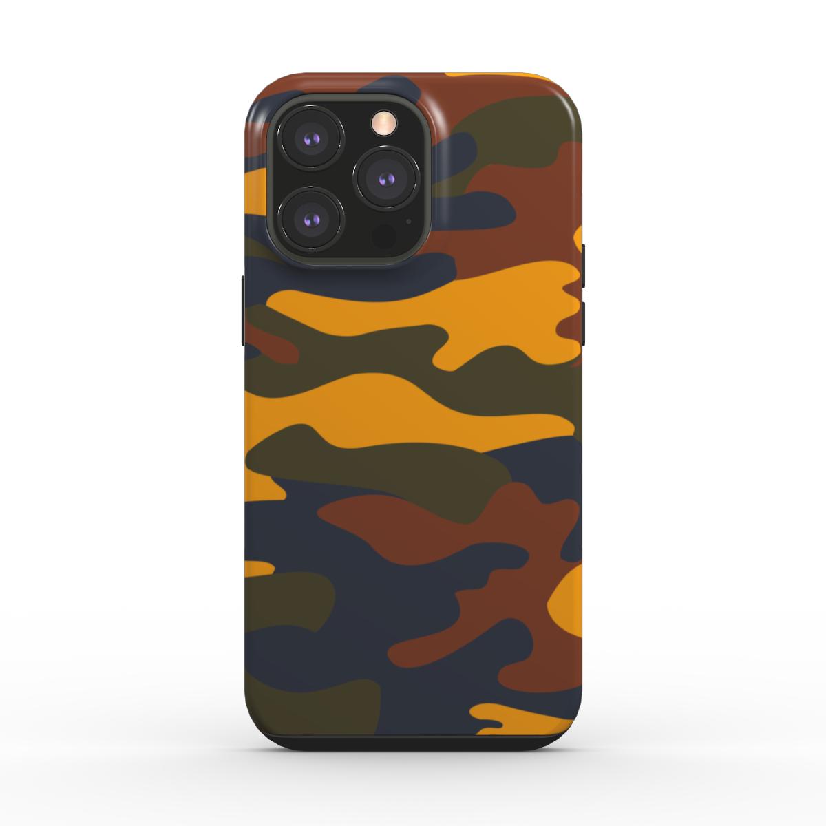 Tough Handyhülle camouflage braun gelb