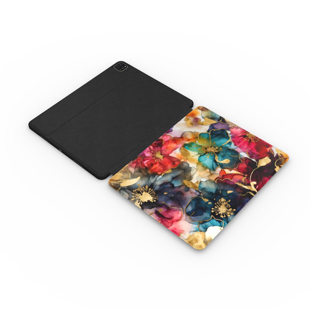 Apple iPad Hülle Floral Gold Splash