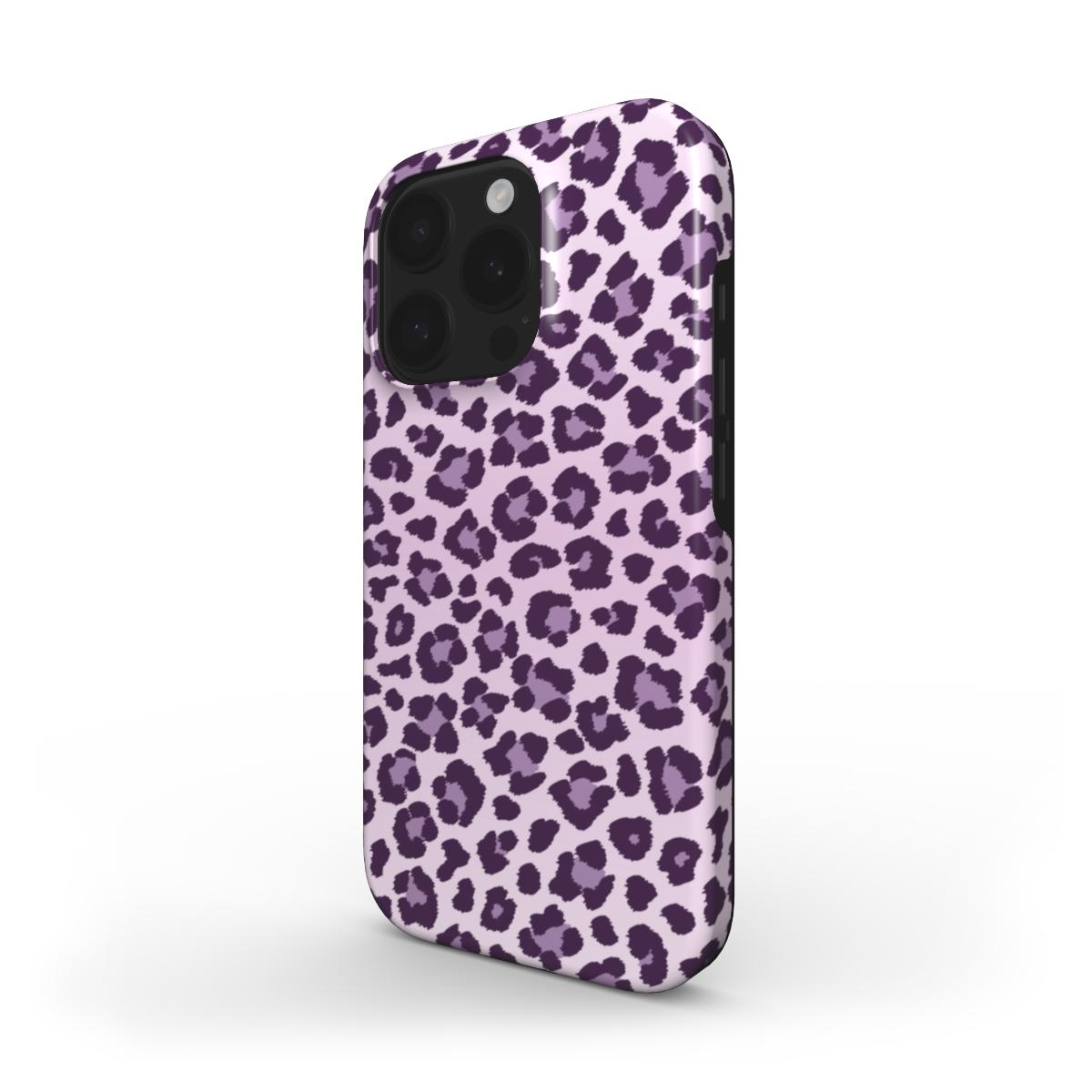 Tough Handyhülle purple leoprint (MagSafe)