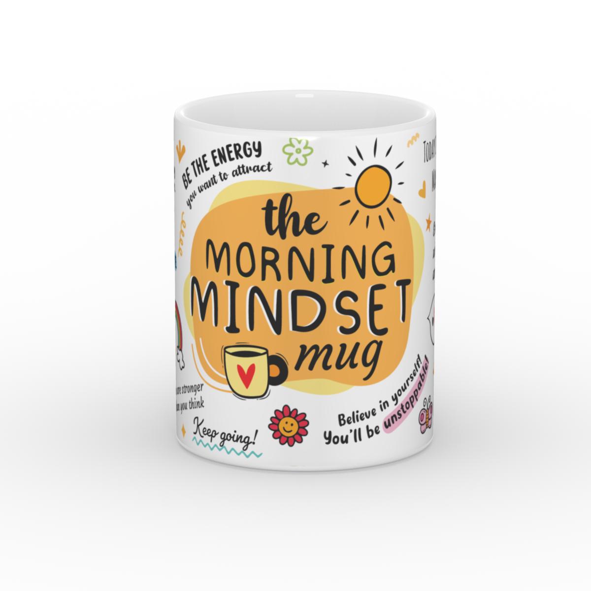 Weiß glänzende Tasse the morning mindset mug