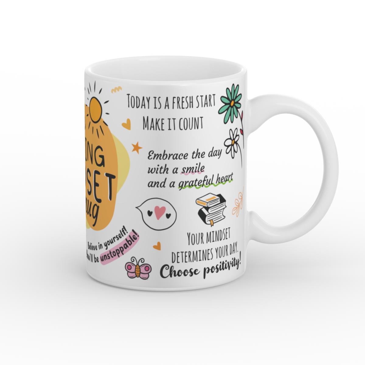 Weiß glänzende Tasse the morning mindset mug