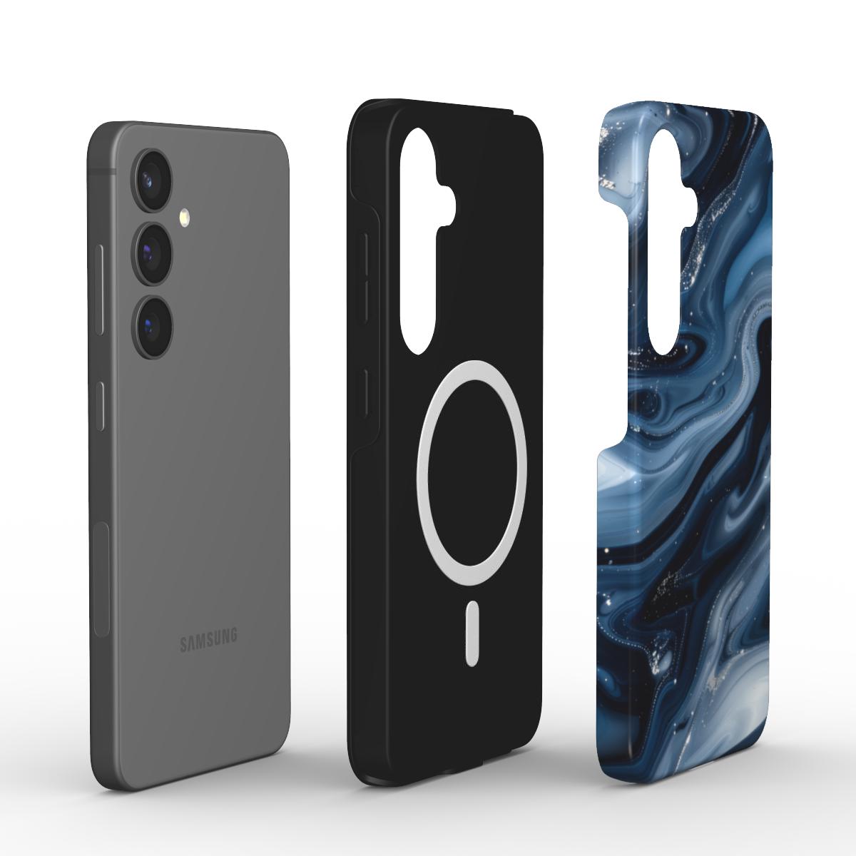 Magnetic Tough Handyhülle shiny blue