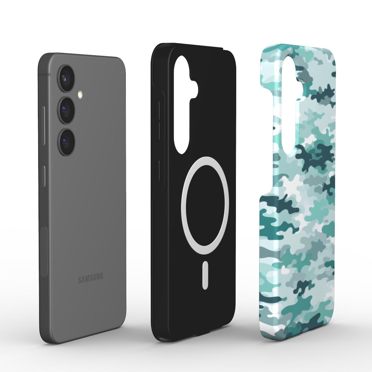 Magnetic Tough Handyhülle Camouflage Mint