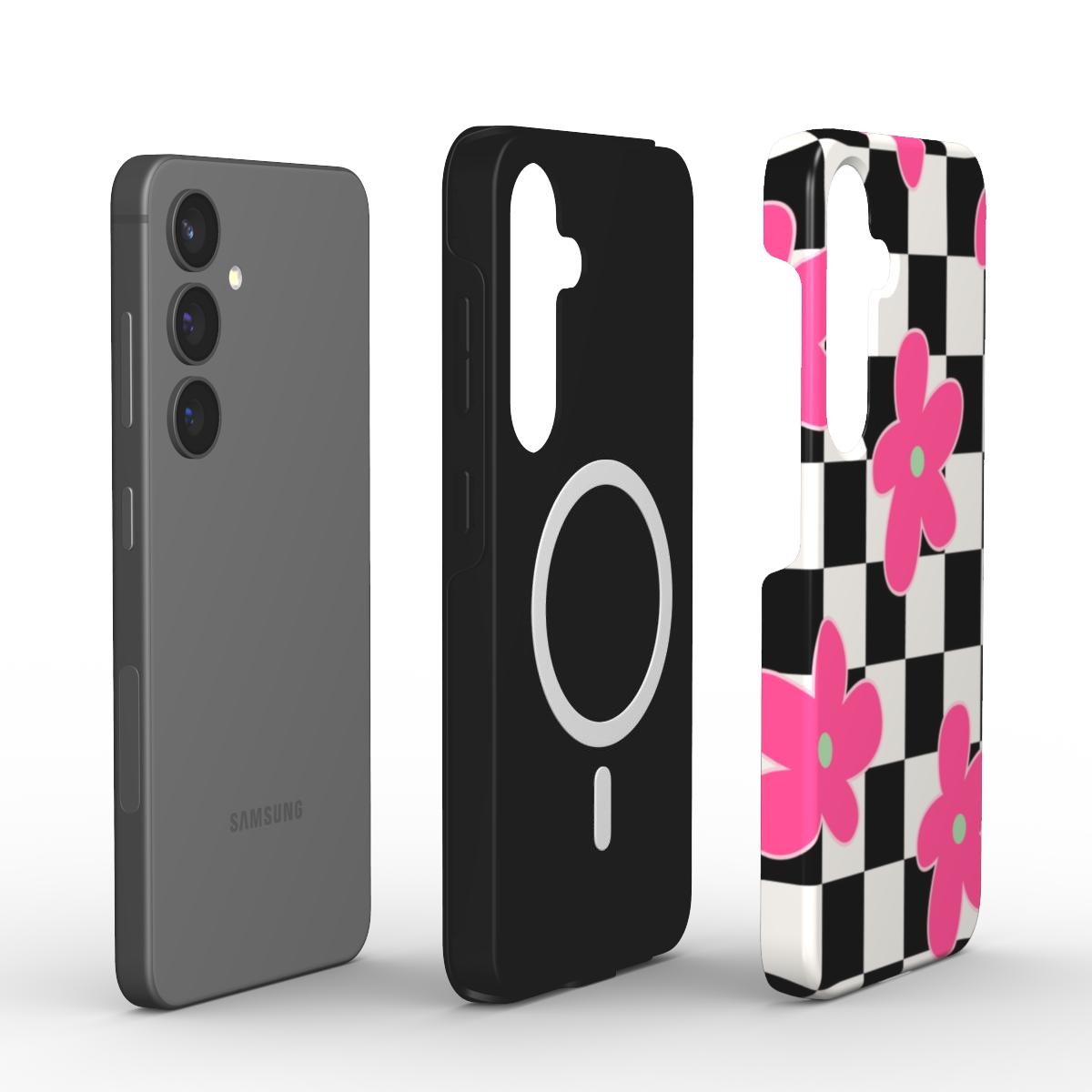 Magnetic Tough Handyhülle Checkered Petals