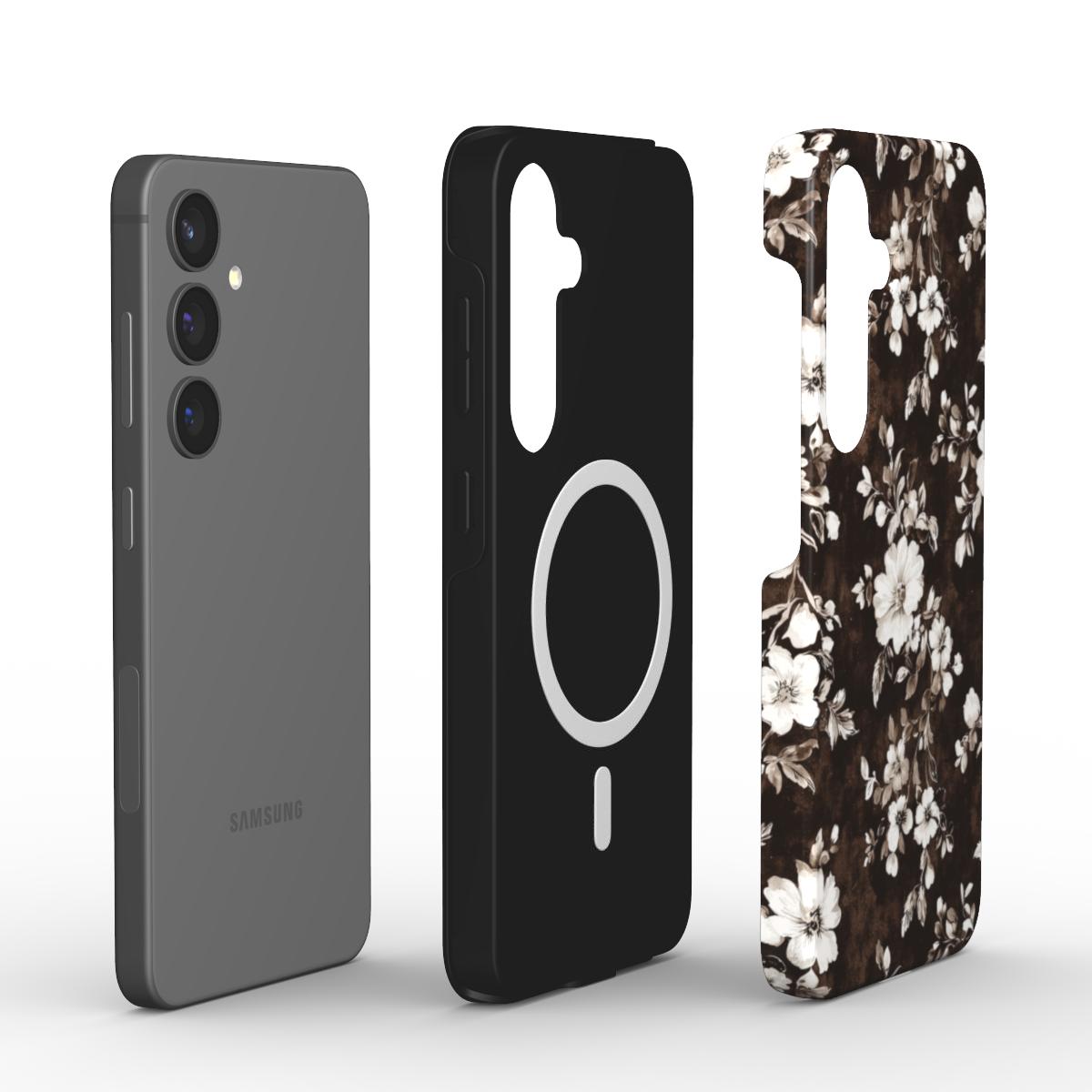 Magnetic Tough Handyhülle Dark Flower