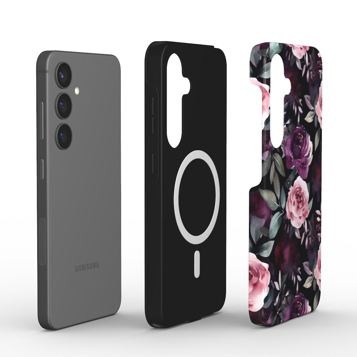 Magnetic Tough Handyhülle Purple Blossom