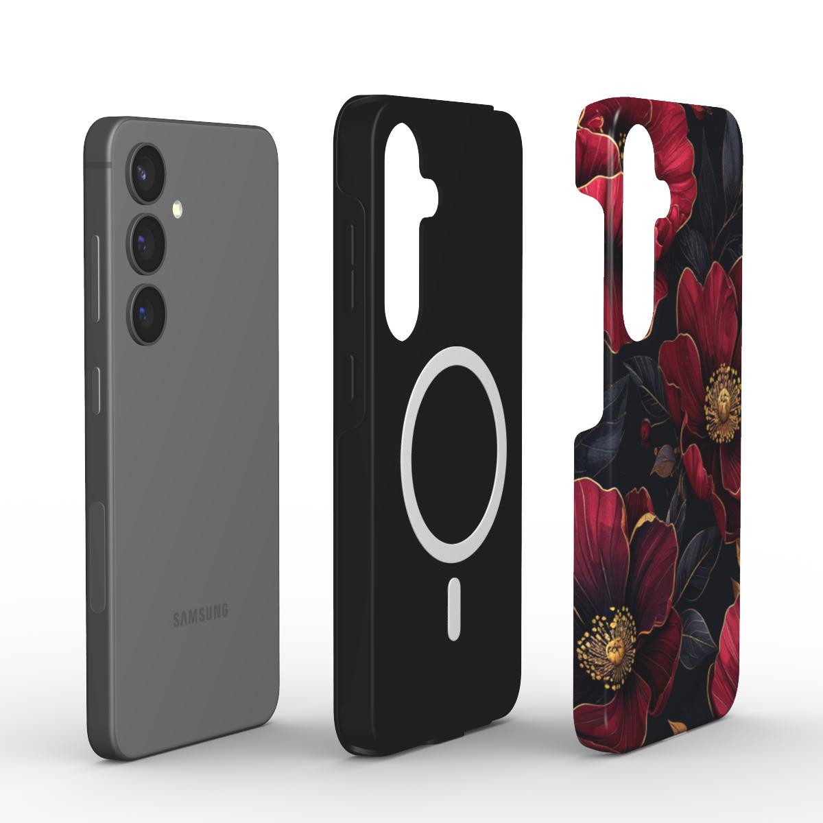 Magnetic Tough Handyhülle Royal Noire Floral