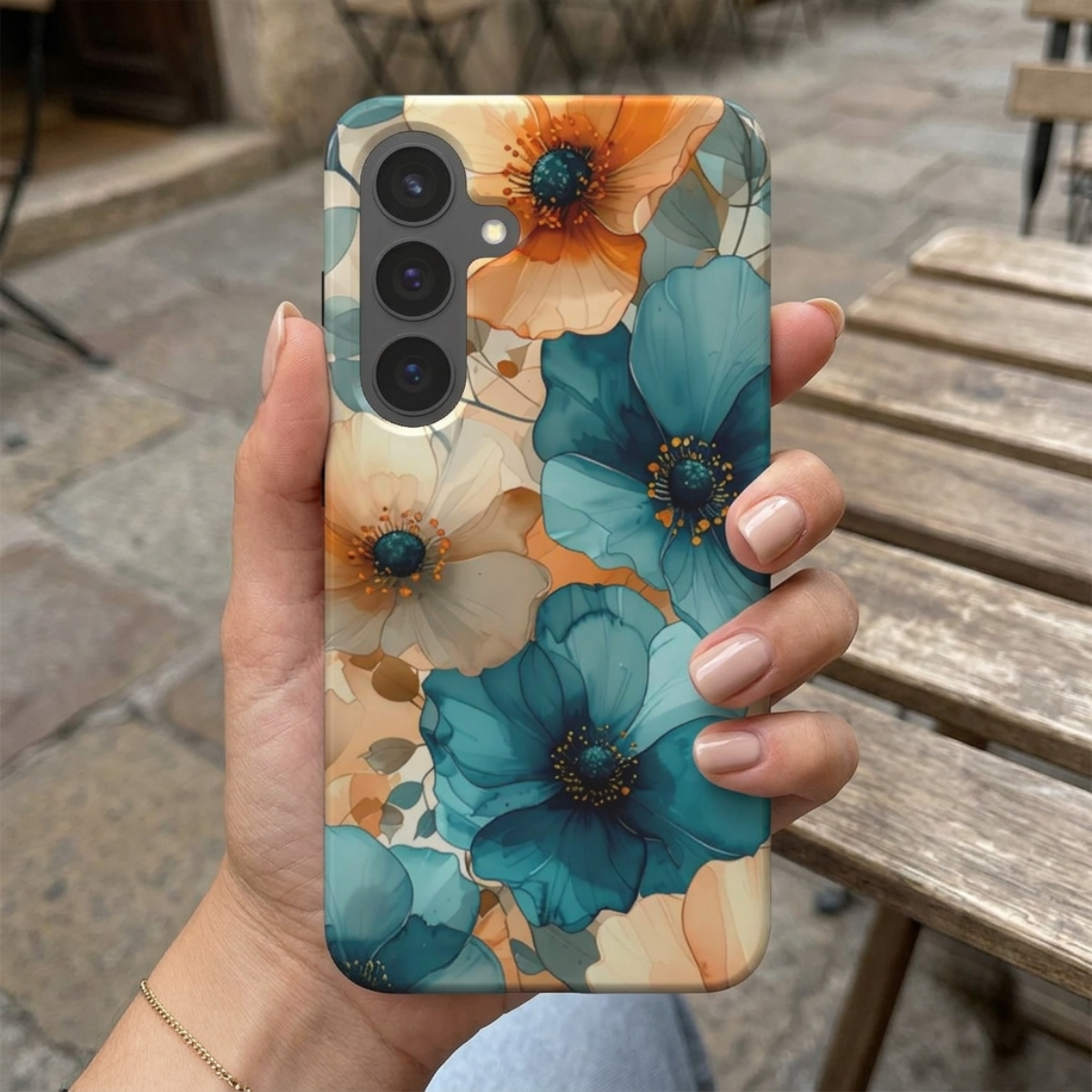 Magnetic Tough Handyhülle Azure Bloom