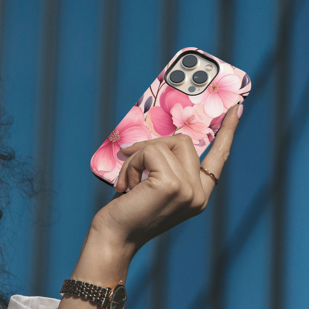 Handyhülle mit Blumenmuster